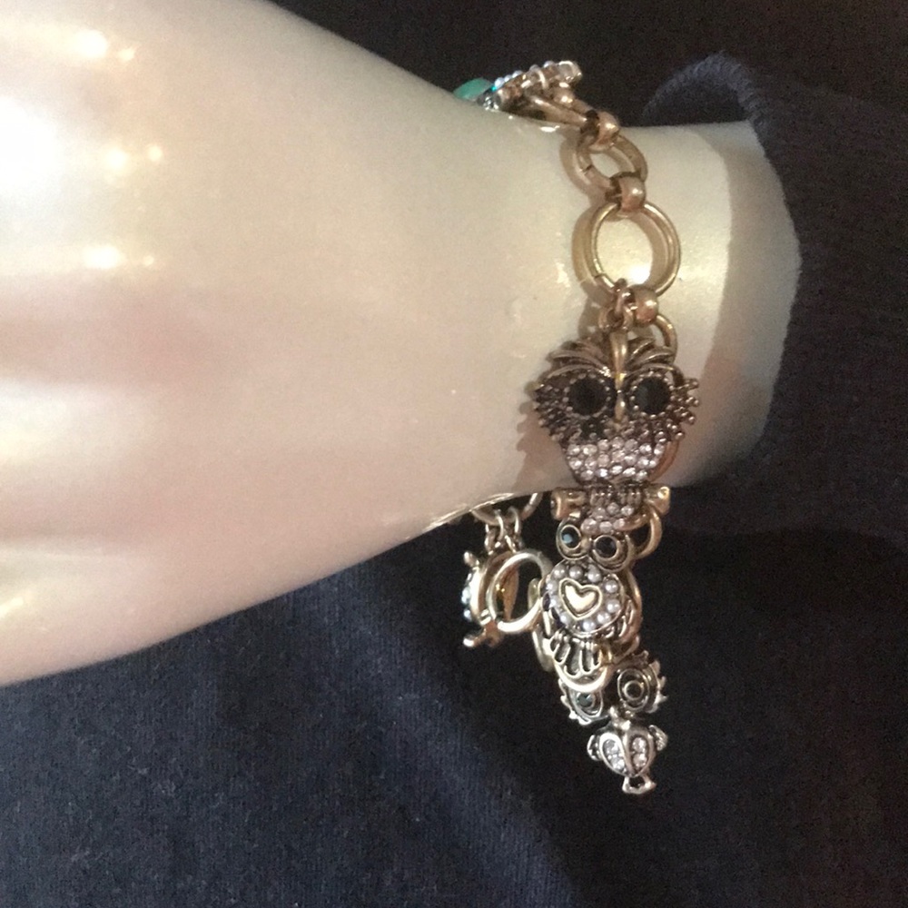 NOT FOR SALE.    Owl Charm Bracelet. - Picture 4 of 6
